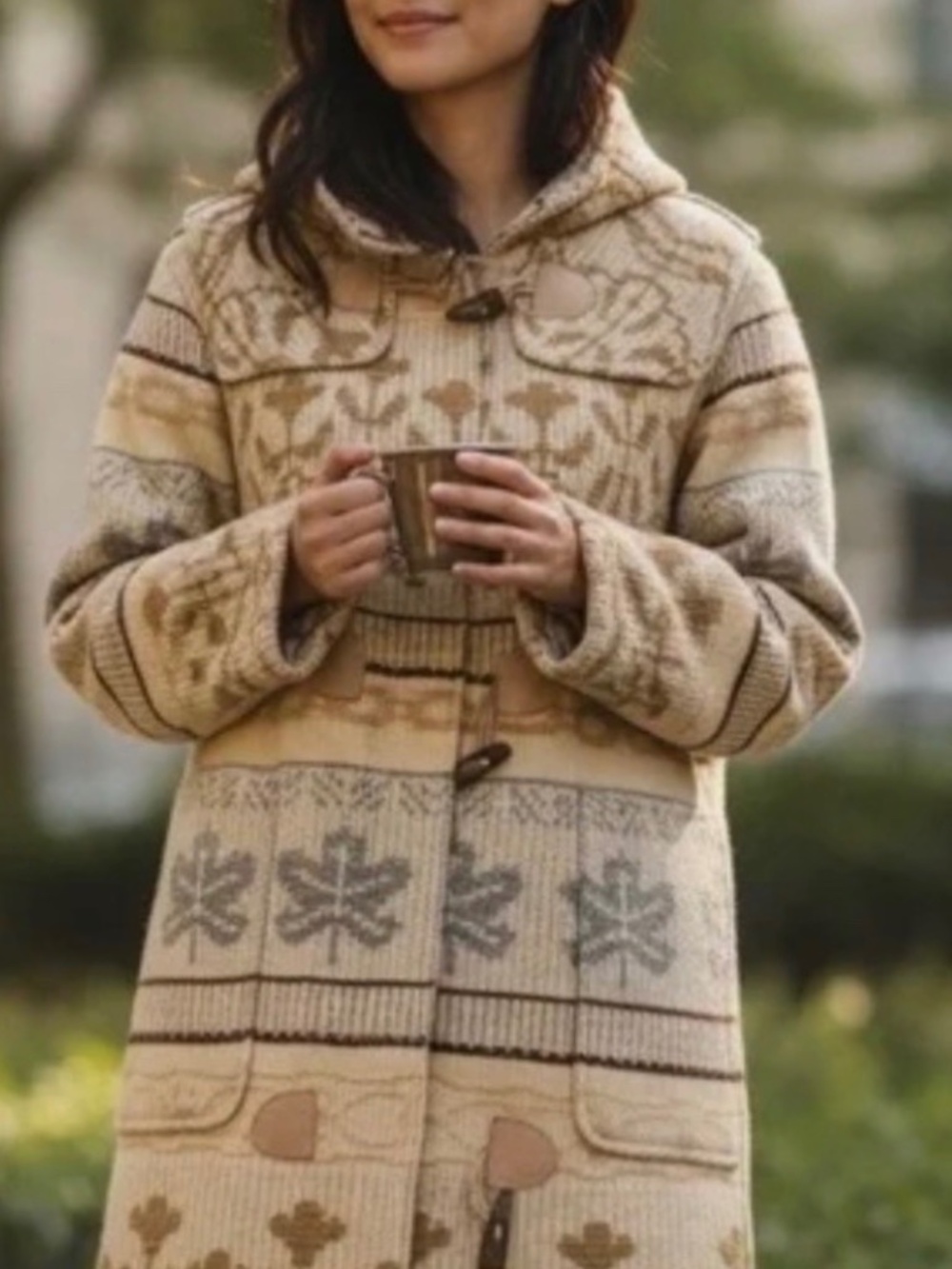 Vintage Woolrich Blanket Coat | Southwestern Print Toggle Coat | Size M - Picture 3 of 6